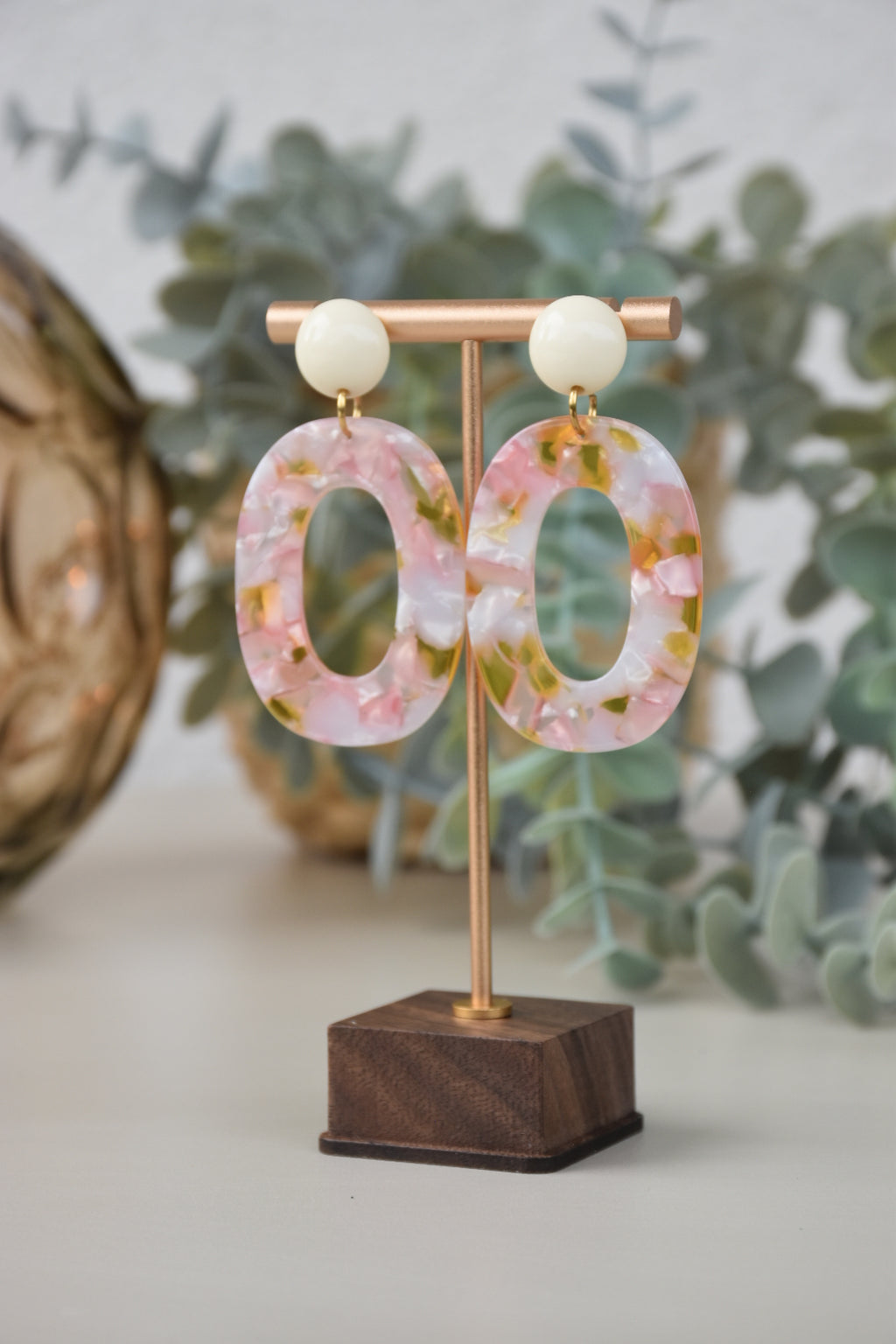 BOUCLES D’OREILLES NURIA - Crème / Rose / Orange