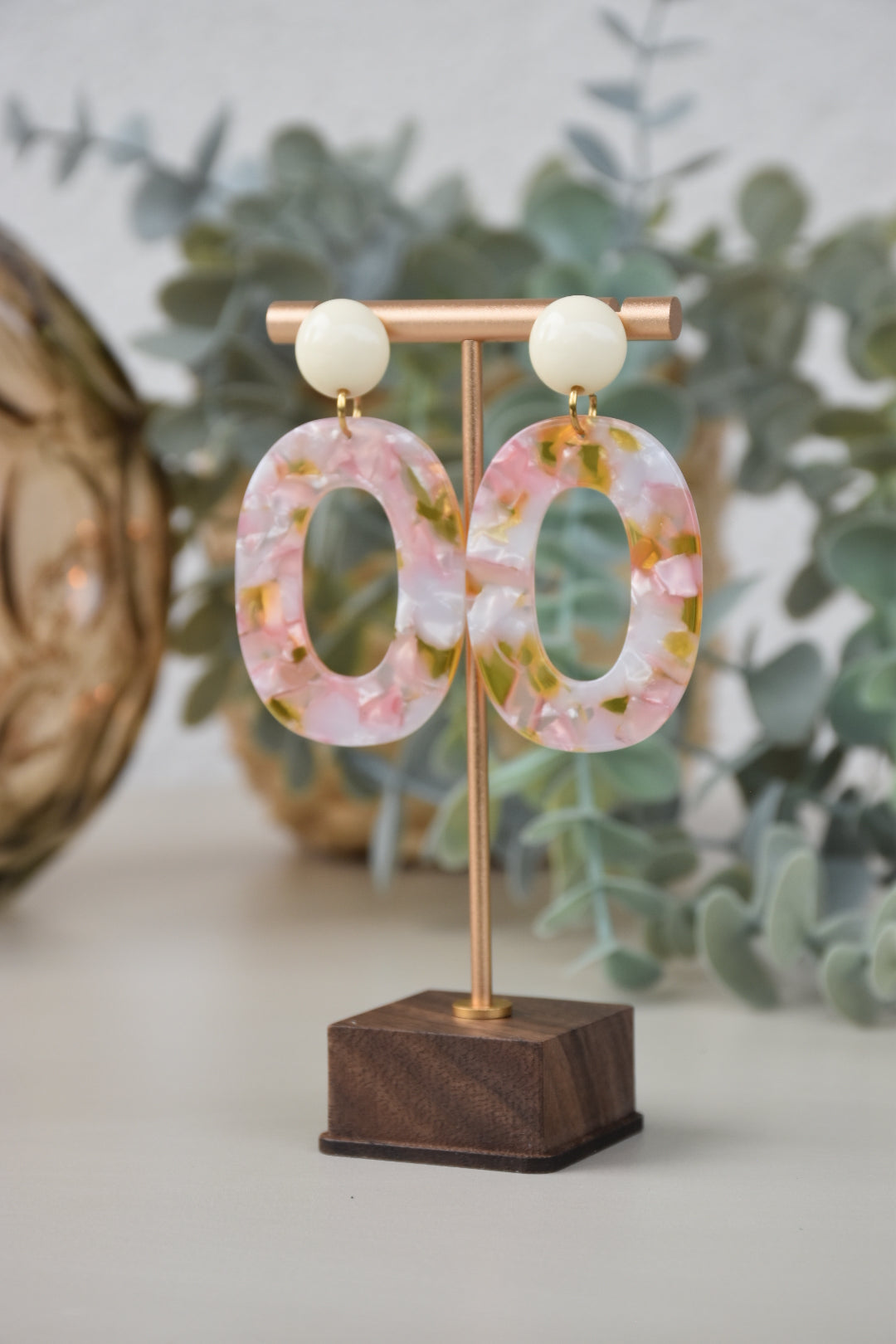BOUCLES D’OREILLES NURIA - Crème / Rose / Orange