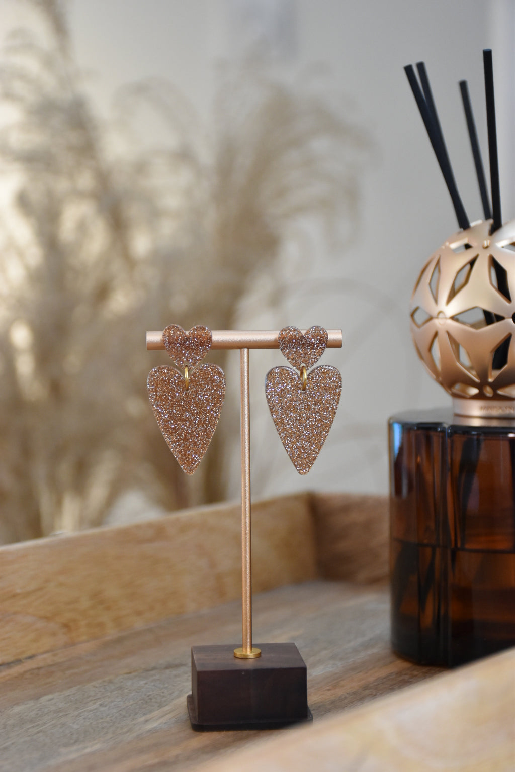 BOUCLES D’OREILLES LIRIA - Paillettes Doré