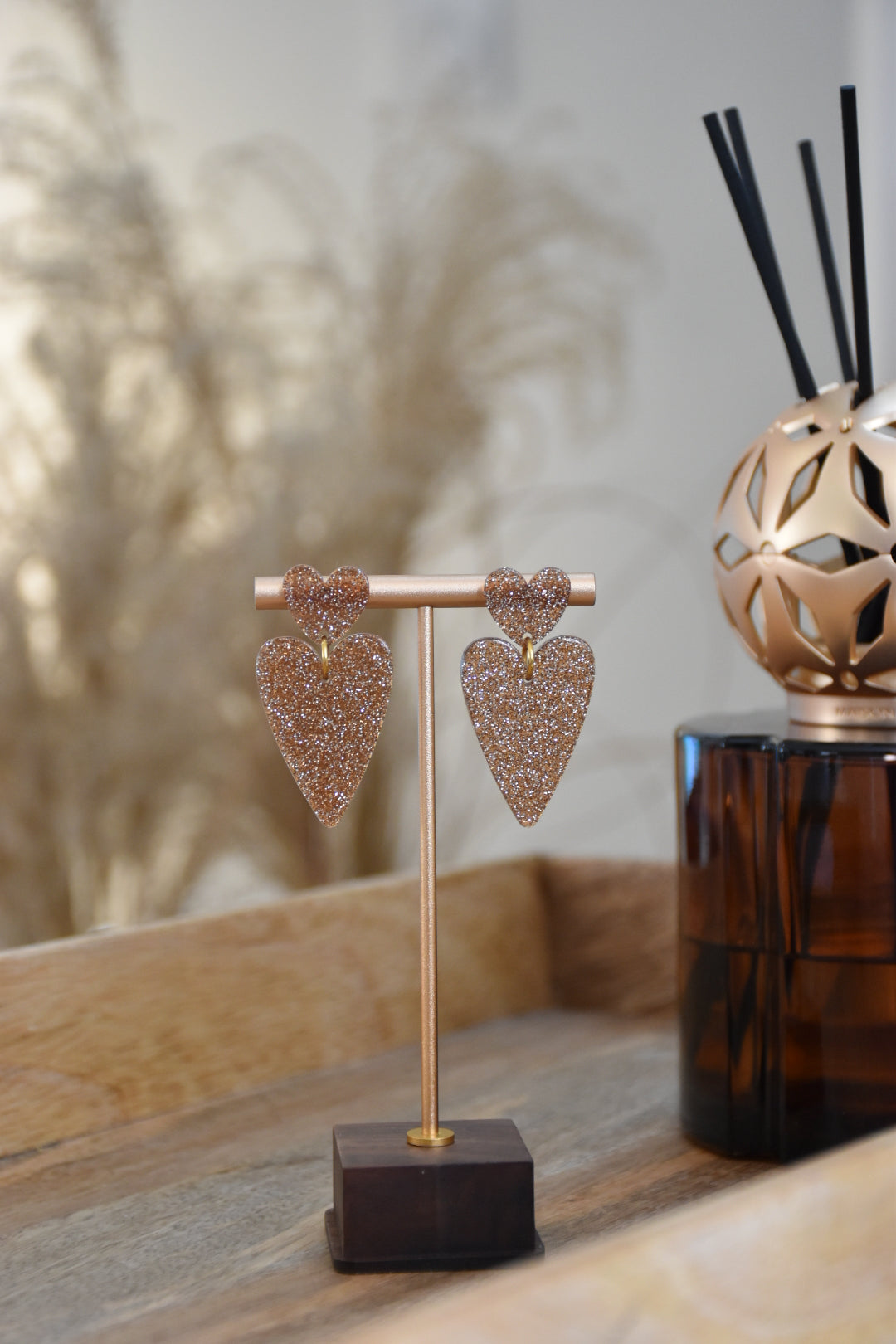 BOUCLES D’OREILLES LIRIA - Paillettes Doré