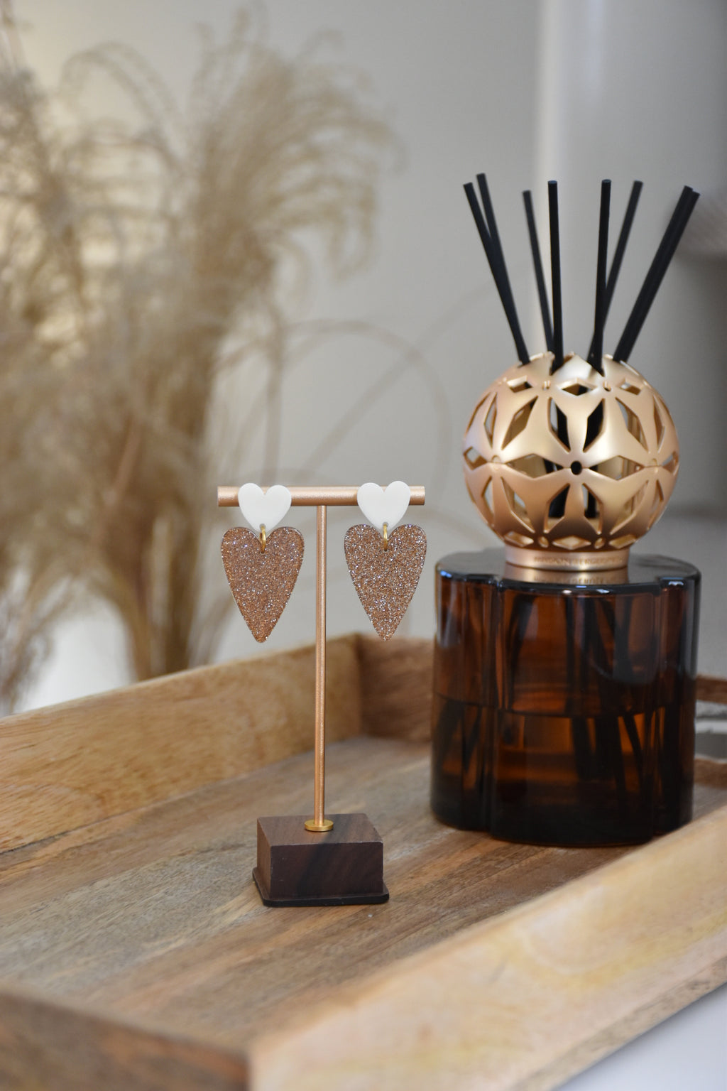 BOUCLES D’OREILLES LIRIA - Crème & Paillettes