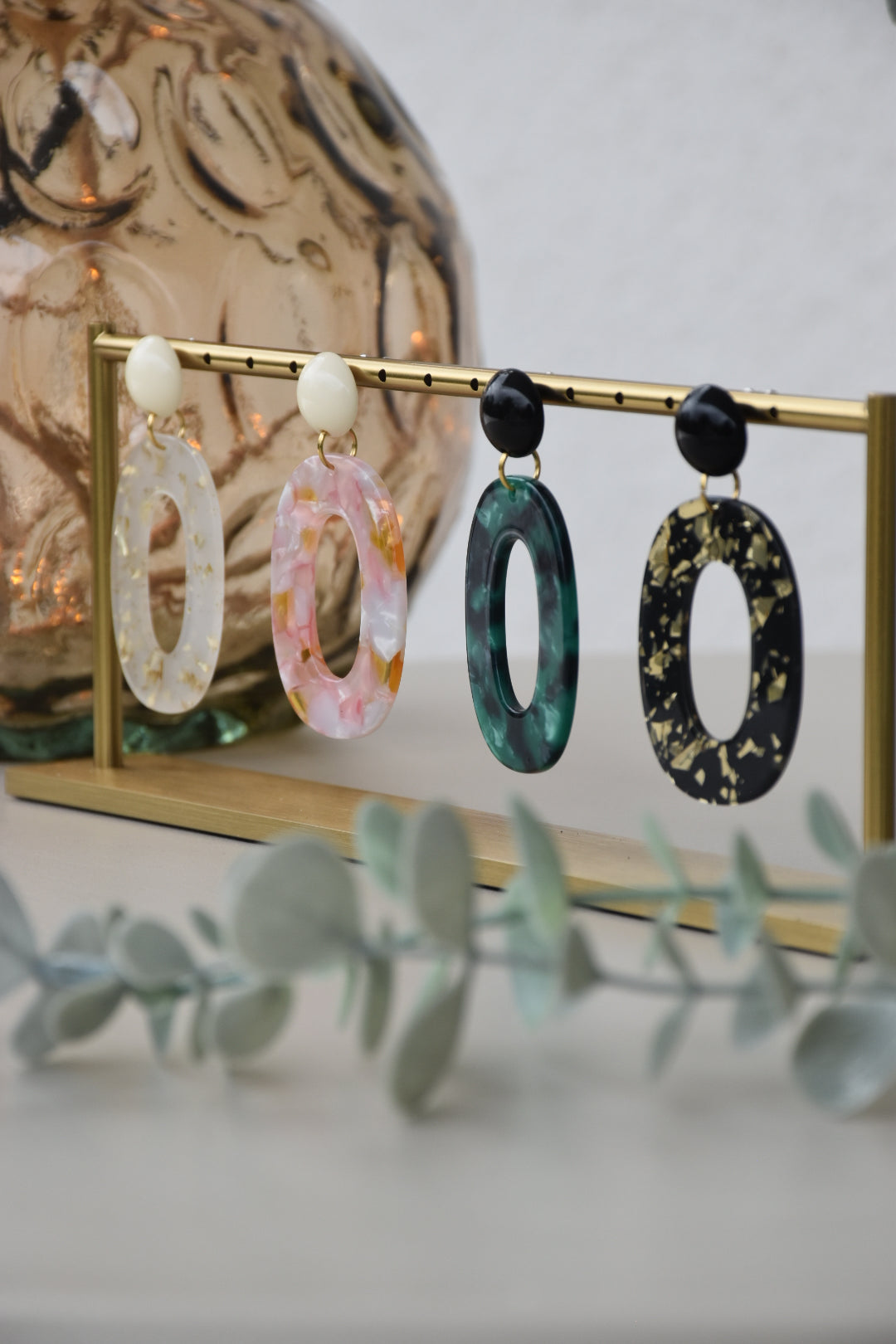BOUCLES D’OREILLES NURIA - Crème / Doré